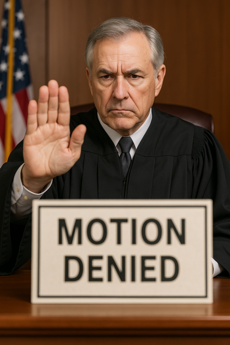 motion denied